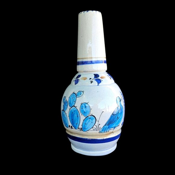 Signed Tonala Mexico GC Pottery Jug Mug Set Vintage Ceramic Hand Painted Blue - Picture 8 of 15